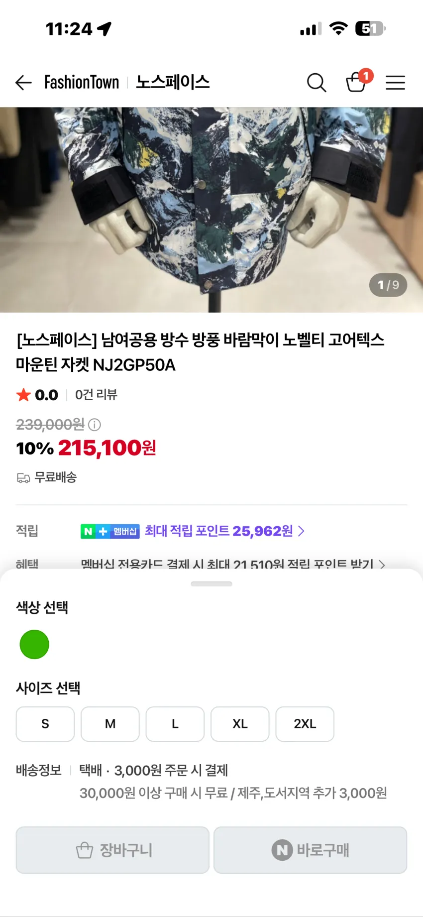 노스페이스 노벨티 고어텍스 마운틴 자켓 추가할인