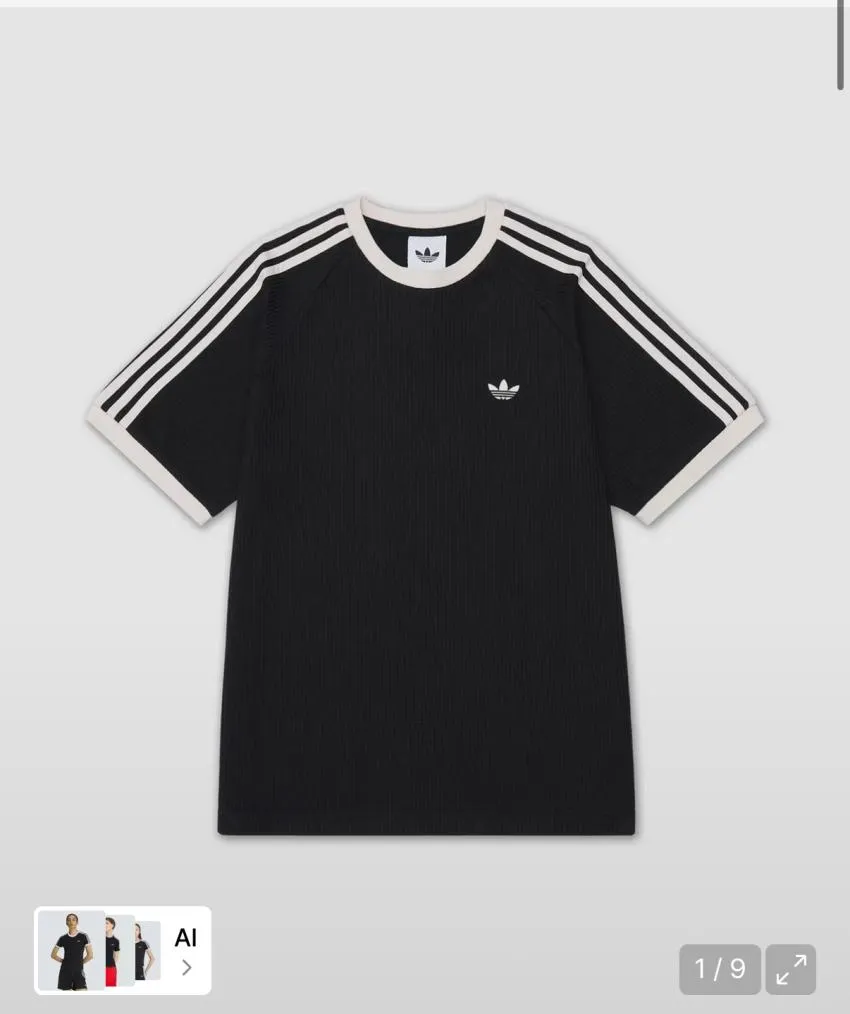 ADIDAS 아디다스 와플 3S 티 블랙 KW7444 2816363