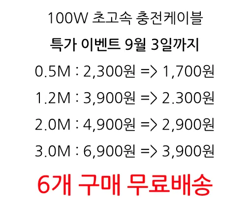 모란카노 초고속 충전 케이블 C타입 100W