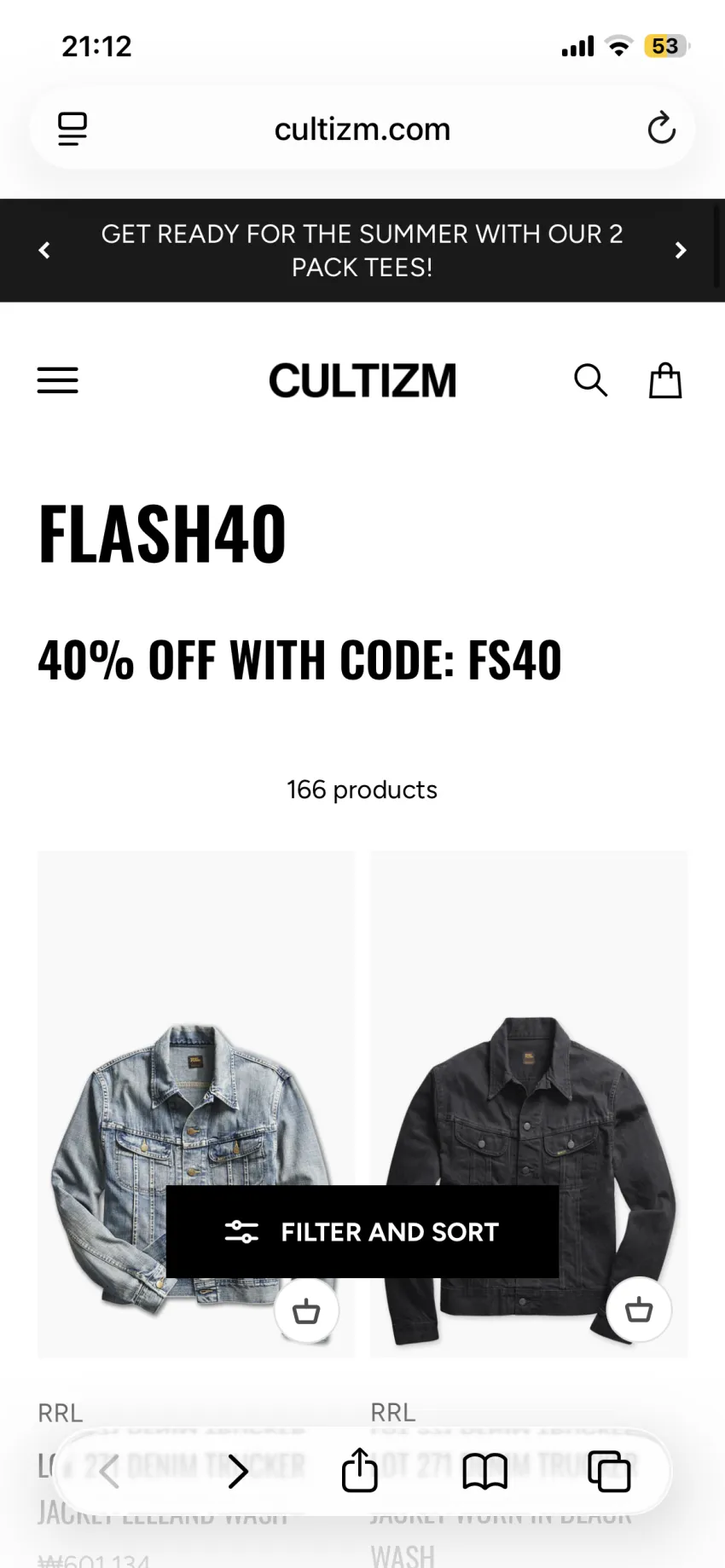 컬티즘 RRL LVC 40%할인