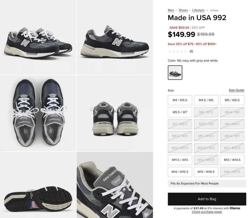 뉴발란스 Made in USA 997 $77.99
