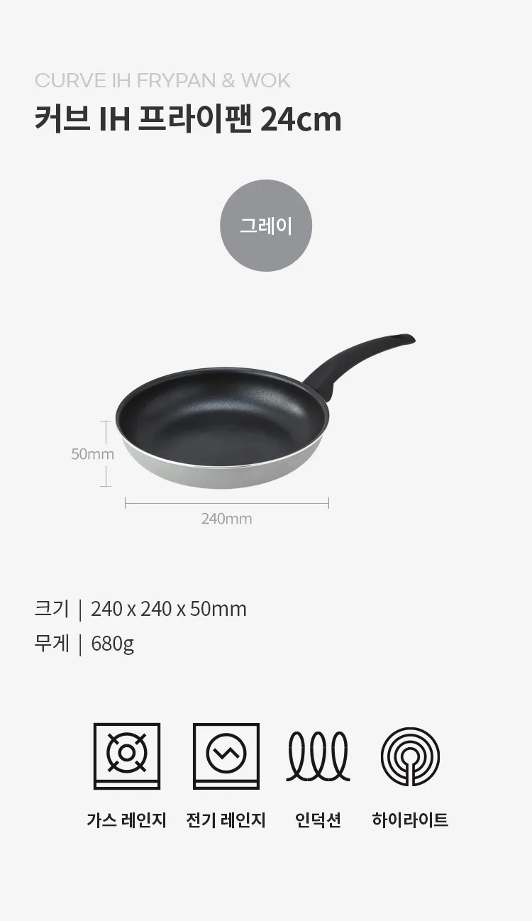 락앤락 커브 IH 프라이팬 24cm 2개