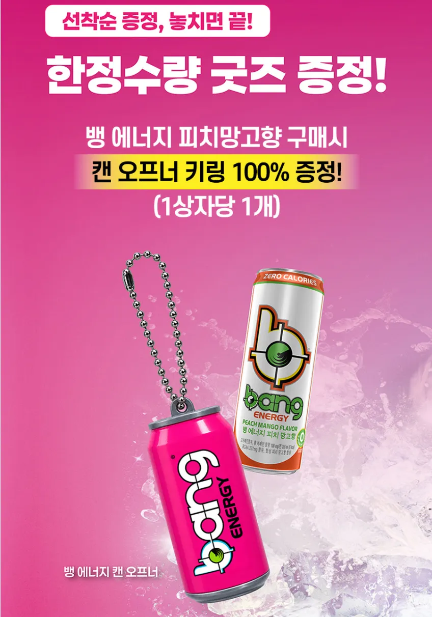 뱅 에너지 피치 망고향 CAN 355ml 24개, 쿠폰적용시