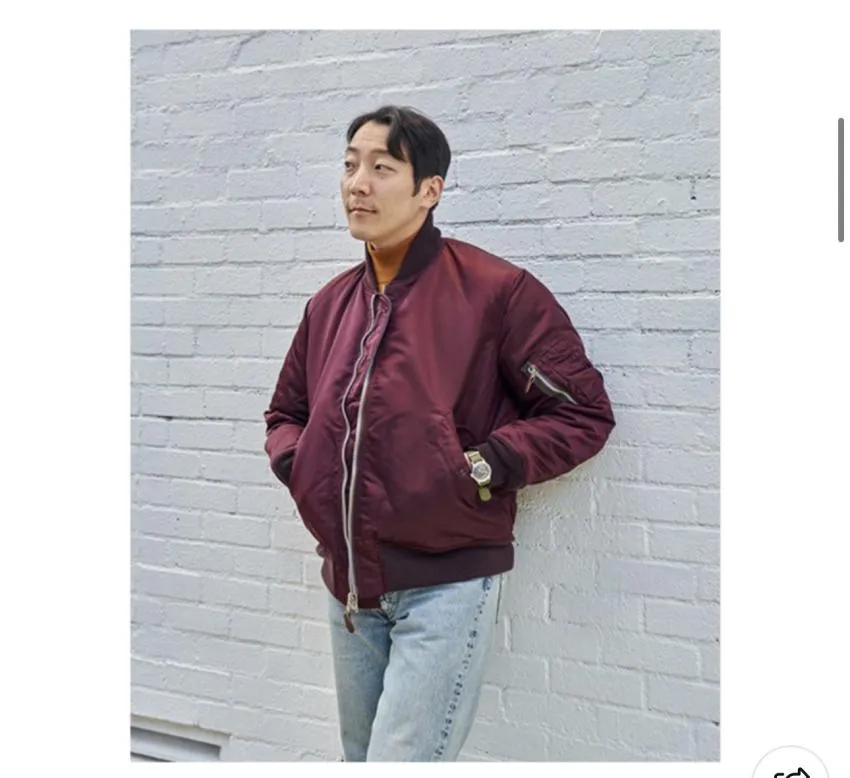 록키 마운틴 리버시블 MA-1 항공 점퍼 버건디 소량