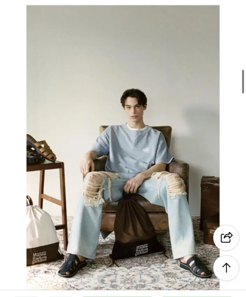 마리떼프랑송와저버 LOGO GYM SACK X MFG-BROWN