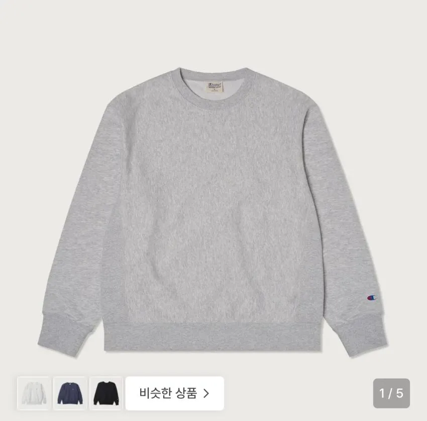 라운지21 남자 오버핏 챔프 프린팅 맨투맨