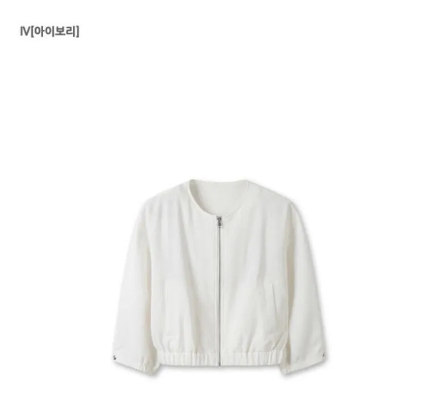 (조공용) 탑텐 여성 라운드넥 7부 재킷 (다크네이비/아이보리)