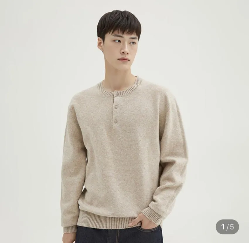 스파오 소프트얀 헨리넥 스웨터 1.2발 등