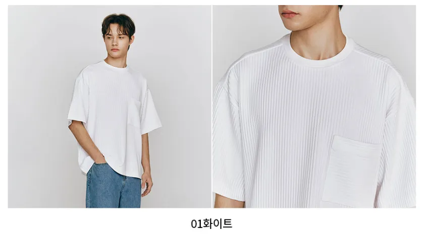 컨셉원 옴플맛? 플리츠 오버핏 반팔티