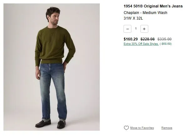 LEVIS 30% 추가할인 와고너 $147 등 LVC, 블루탭 무관세, 568 등 곡괭이