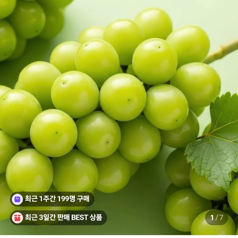 [한정특가] 산지직송 초고당도 프리미엄 샤인머스켓, 1박스, 2kg (4수)