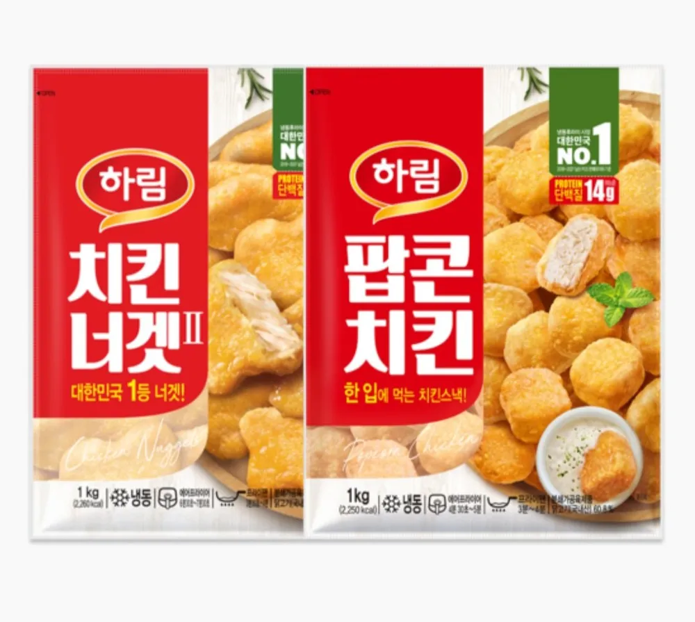 하림 치킨너겟 치킨텐더 하림치킨 냉동치킨, 1.5kg, 2개