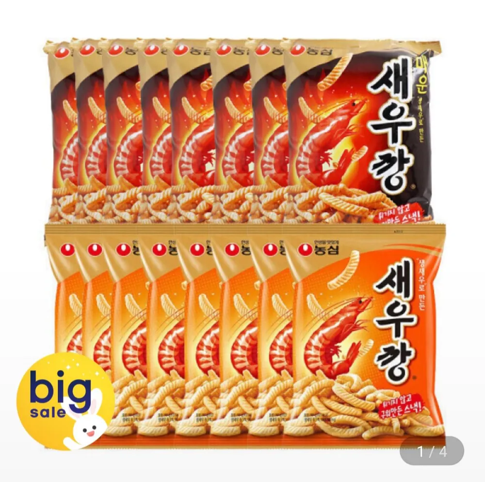 농심 포스틱 84g x 8봉 + 매운 새우깡 8봉