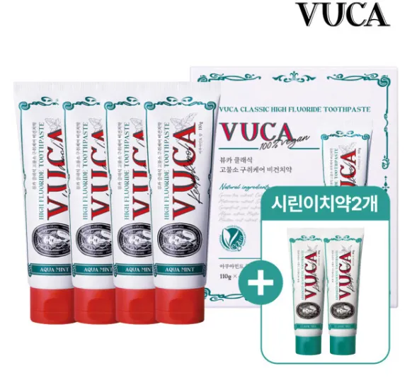 뷰카 고불소 치약 4개 + 시린이 치약 2개