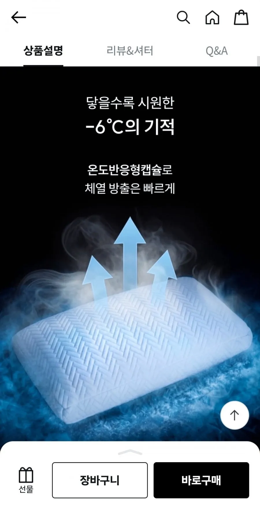 프로젝트슬립 TRC 냉감베개 (29,520원/유배