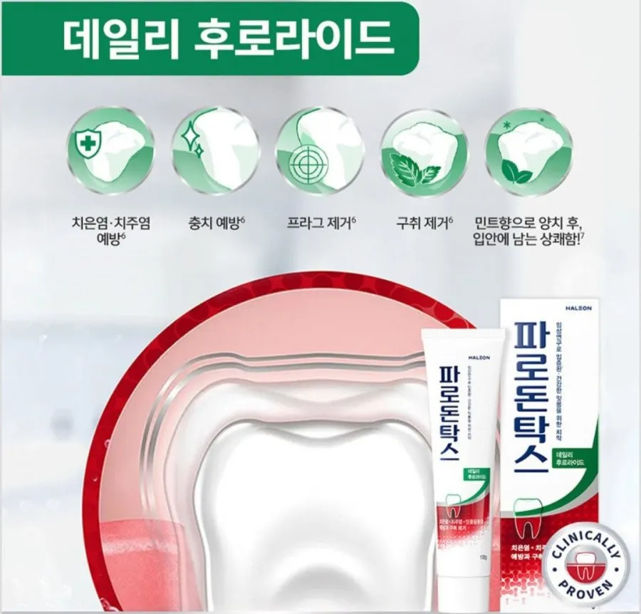 파로돈탁스 데일리 후로라이드 잇몸치약 100g 6개