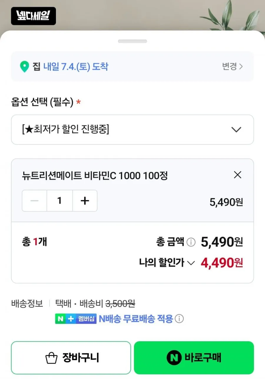 뉴트리션메이트 비타민c 1000mg 100정