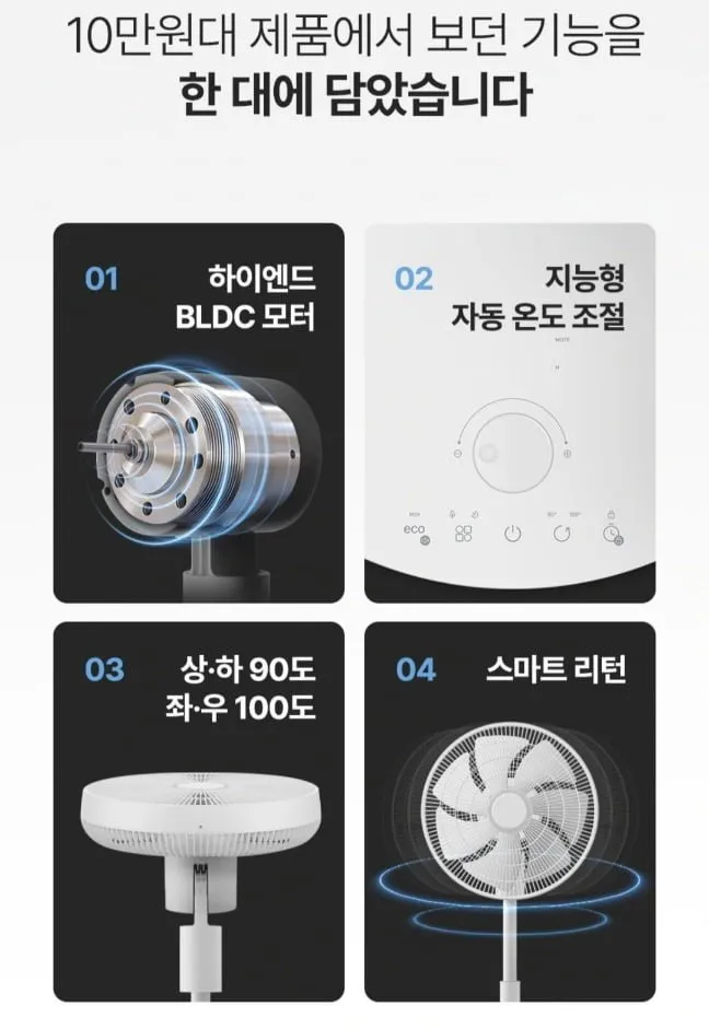 INDUS BLDC 무소음 써큘레이터 각도조절 +증정