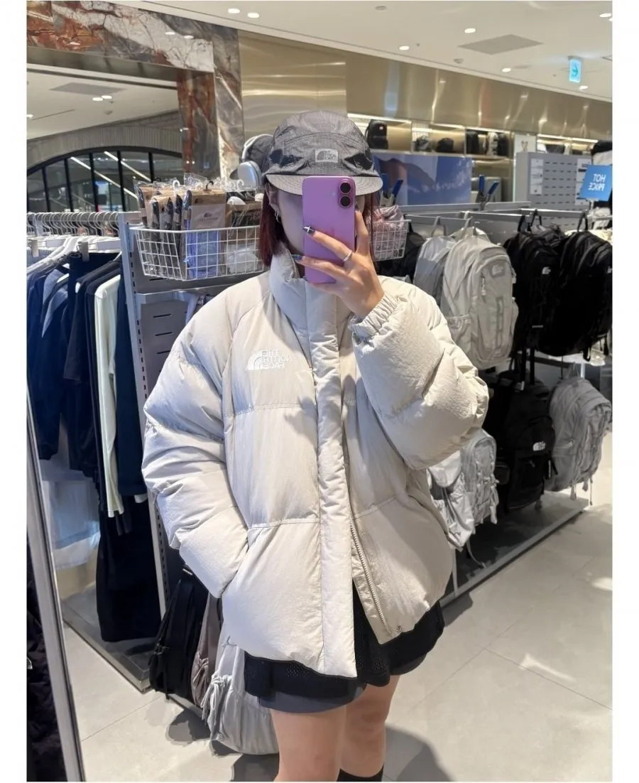 노스페이스 화이트라벨 공용 네오퍼피 다운 자켓