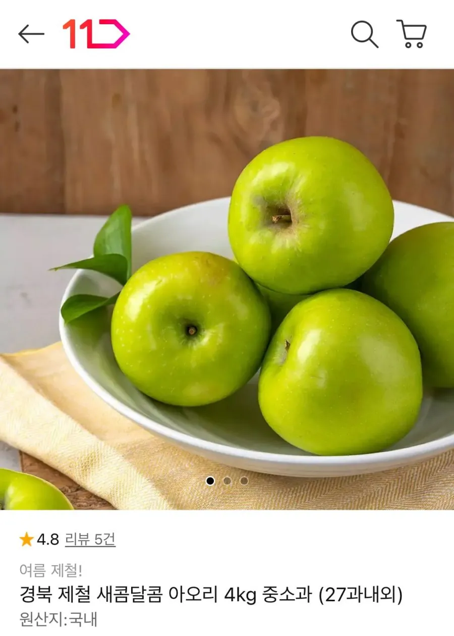 아오리 4kg 중소과 (27과내외)