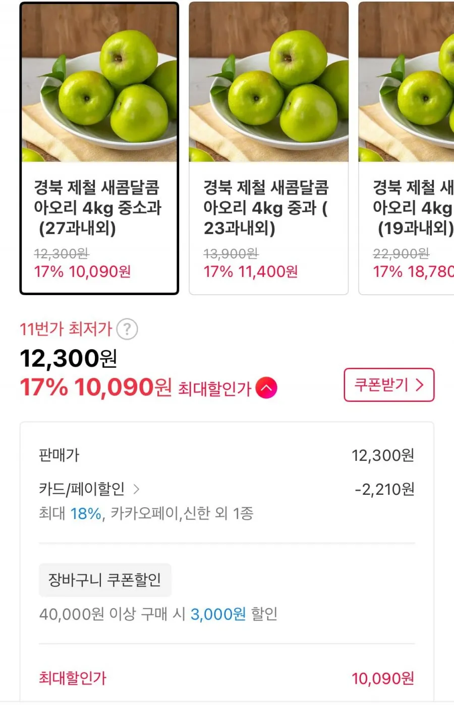아오리 4kg 중소과 (27과내외)