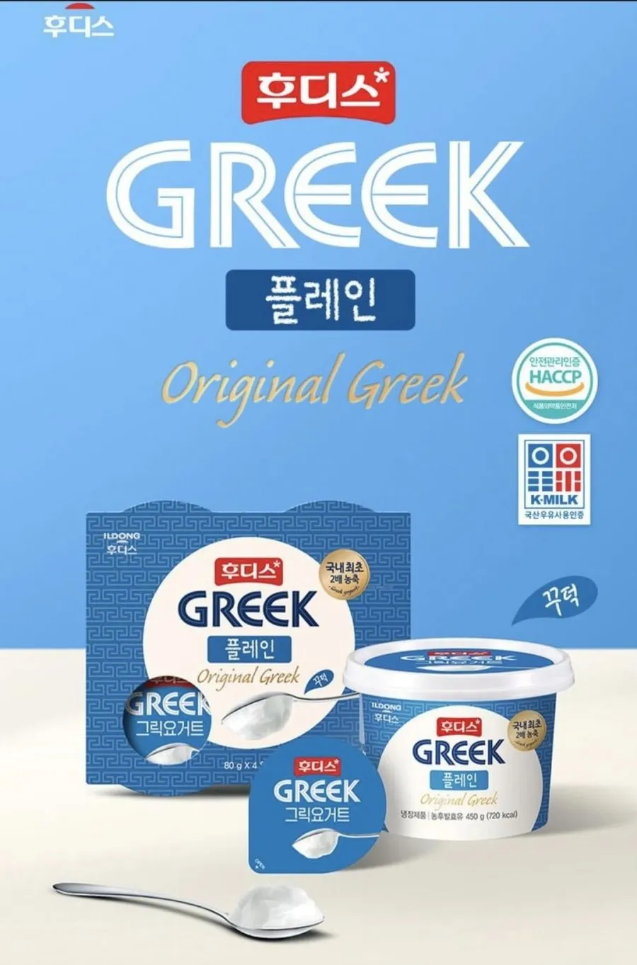 일동후디스 후디스 그릭요거트 플레인, 450g, 2개