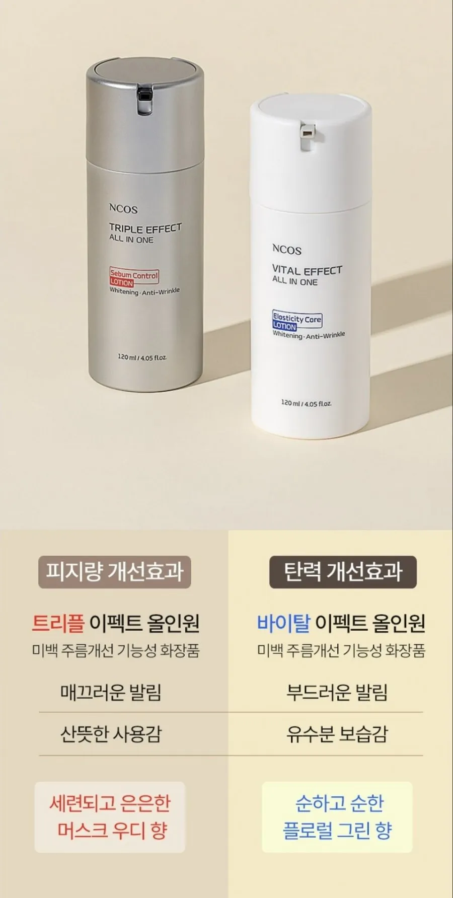 네이버)1+1 엔코스 탄력/피지개선 올인원로션 120ml