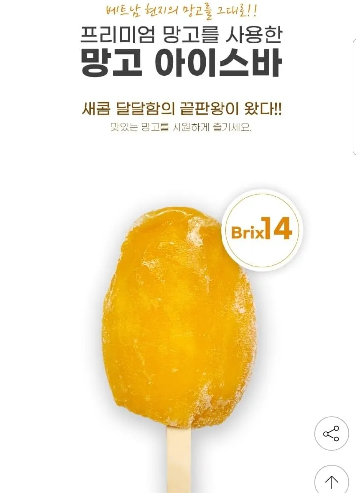 아이스 망고바 60g 20개