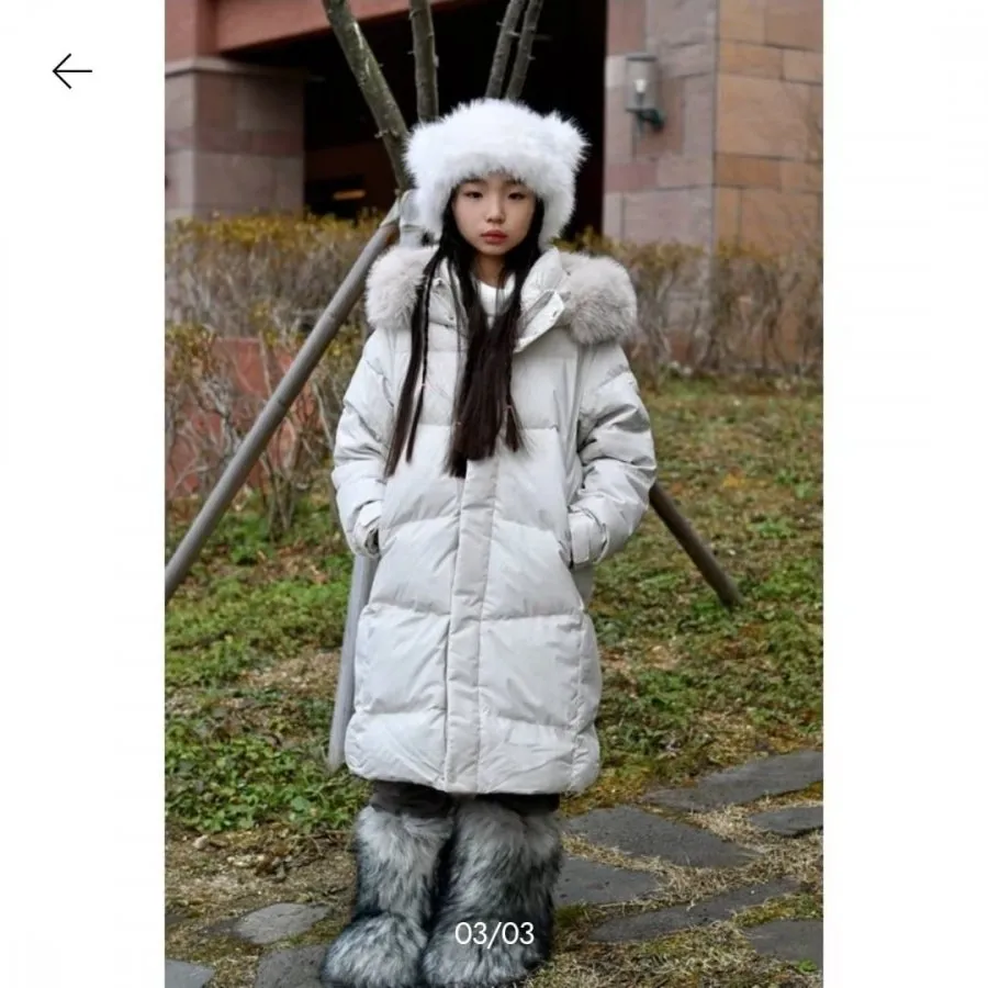 블랙야크키즈 스노우 롱 덕다운자켓