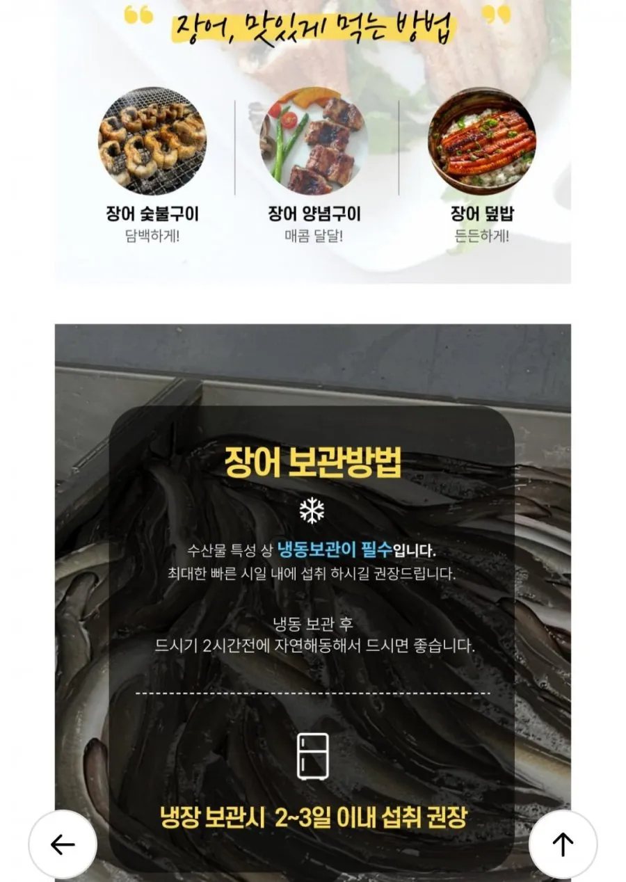 자포니카 장어 국내산 고창 민물장어 1kg 손질 후 700g