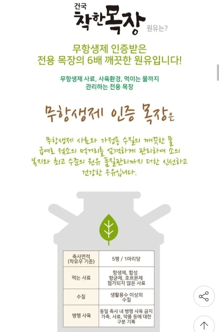 건국우유 착한목장 소화가 잘되는 멸균 우유 190ml 48팩