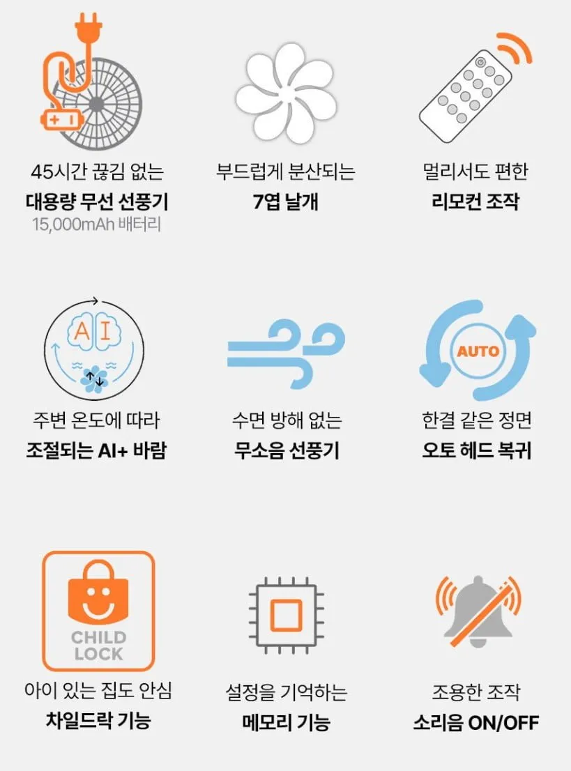 리웨이 BLDC 무선선풍기