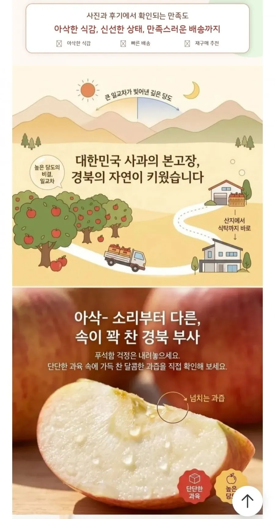 청송 부사사과 실속형 4kg