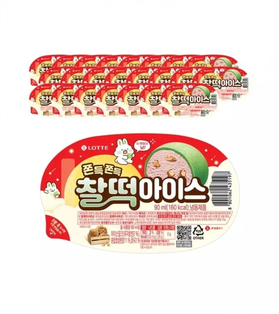 롯데웰푸드 찰떡아이스 90ml 24개