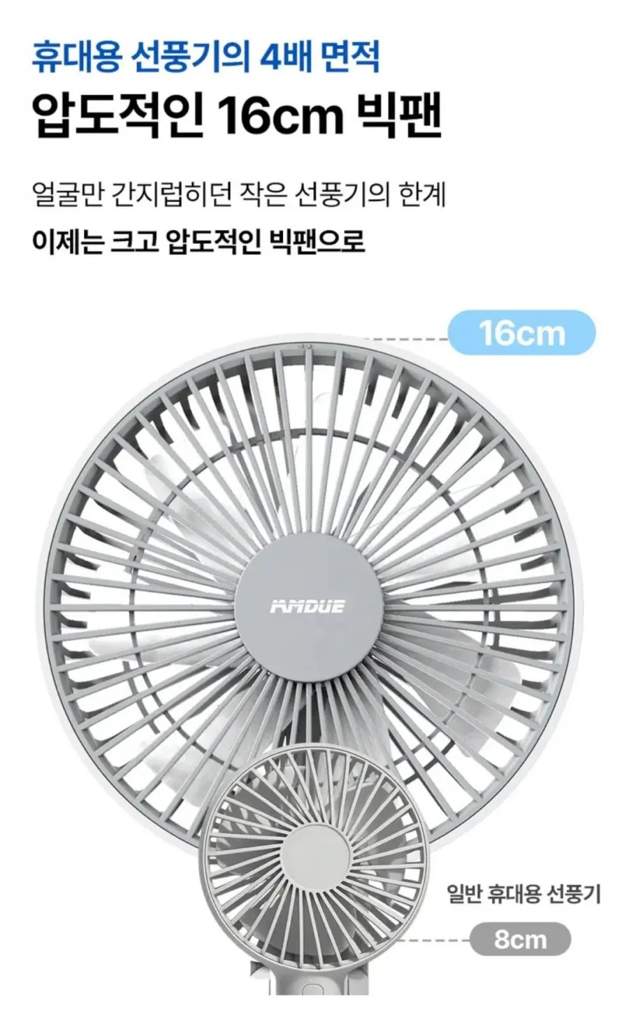 휴대용 무선 접이식 선풍기 AXIS, 클라우드 화이트, 1개