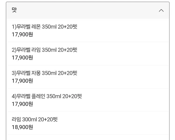 칠성 트레비 탄산수 무라벨 350ml 40페트 외
