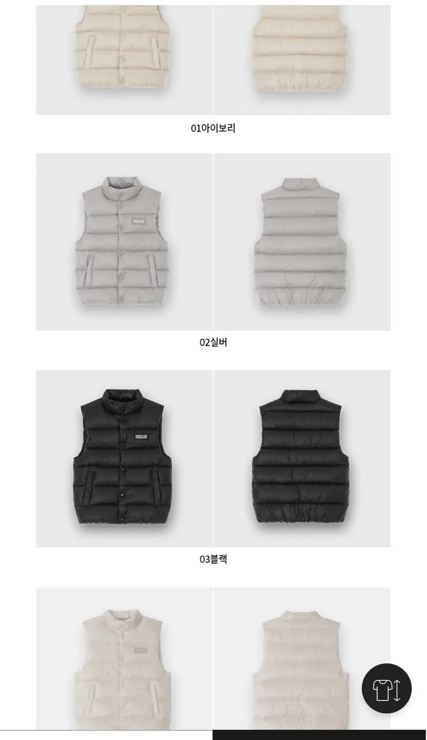 JYCOMPANY 오리털 100% 남여 가로줄 라운드넥 패딩조끼
