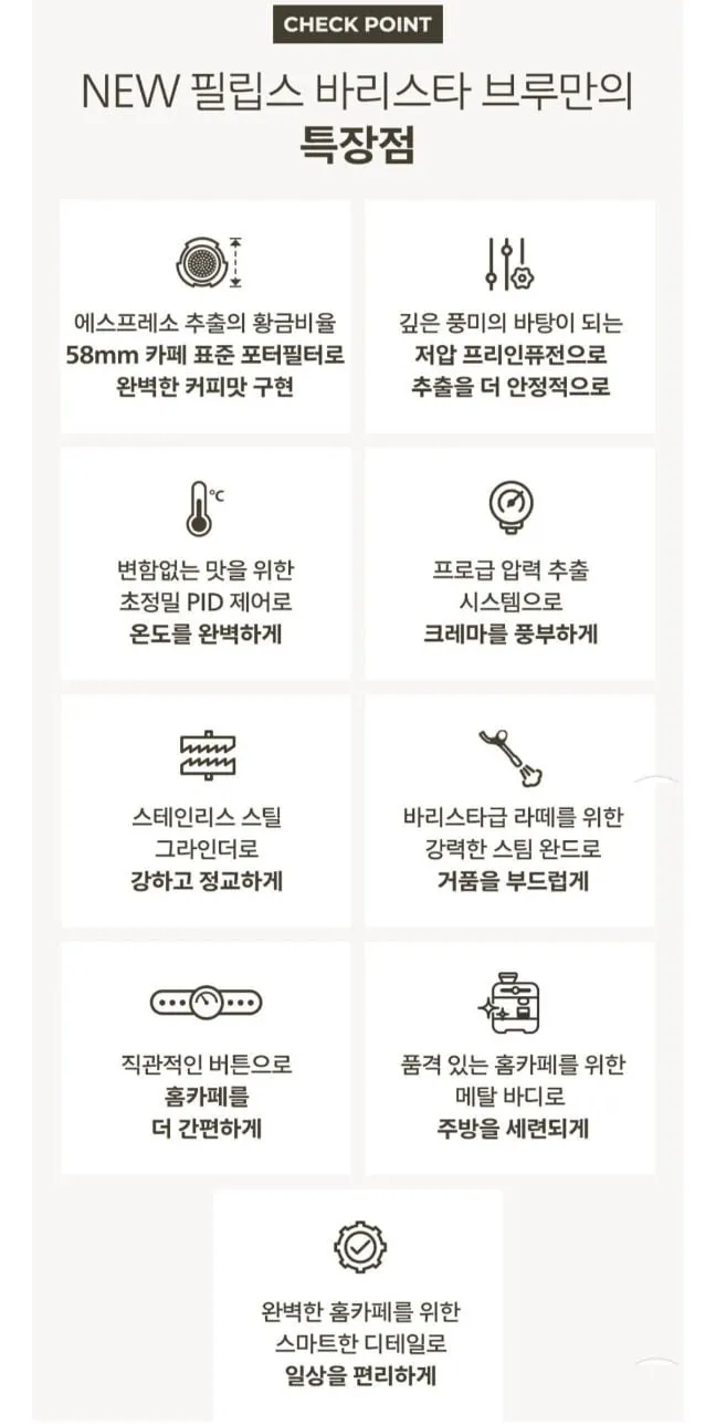 필립스 PSA3228/01 바리스타브루 반자동 커피머신