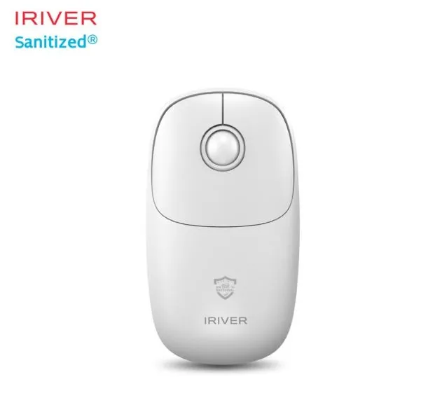 아이리버 항균 충전식 멀티페어링 무소음 버티컬 무선 마우스, EV35c, 화이트
