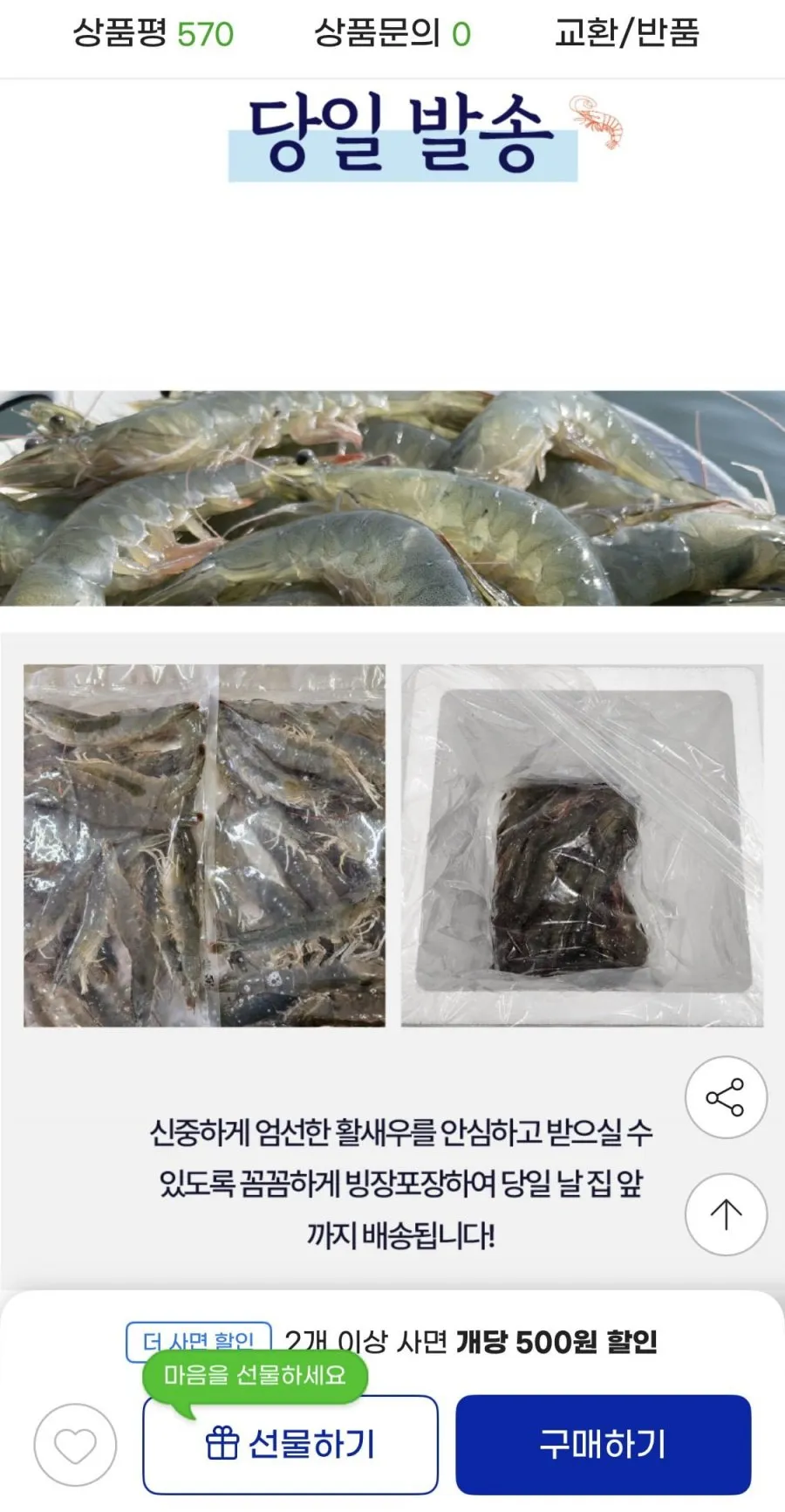 국내산 활새우 1KG (kg당 27미 내외)
