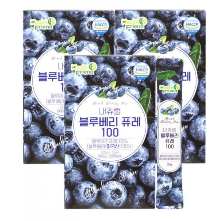 네츄럴올가 유기농 리얼 블루베리 퓨레 100%, 60개, 20g