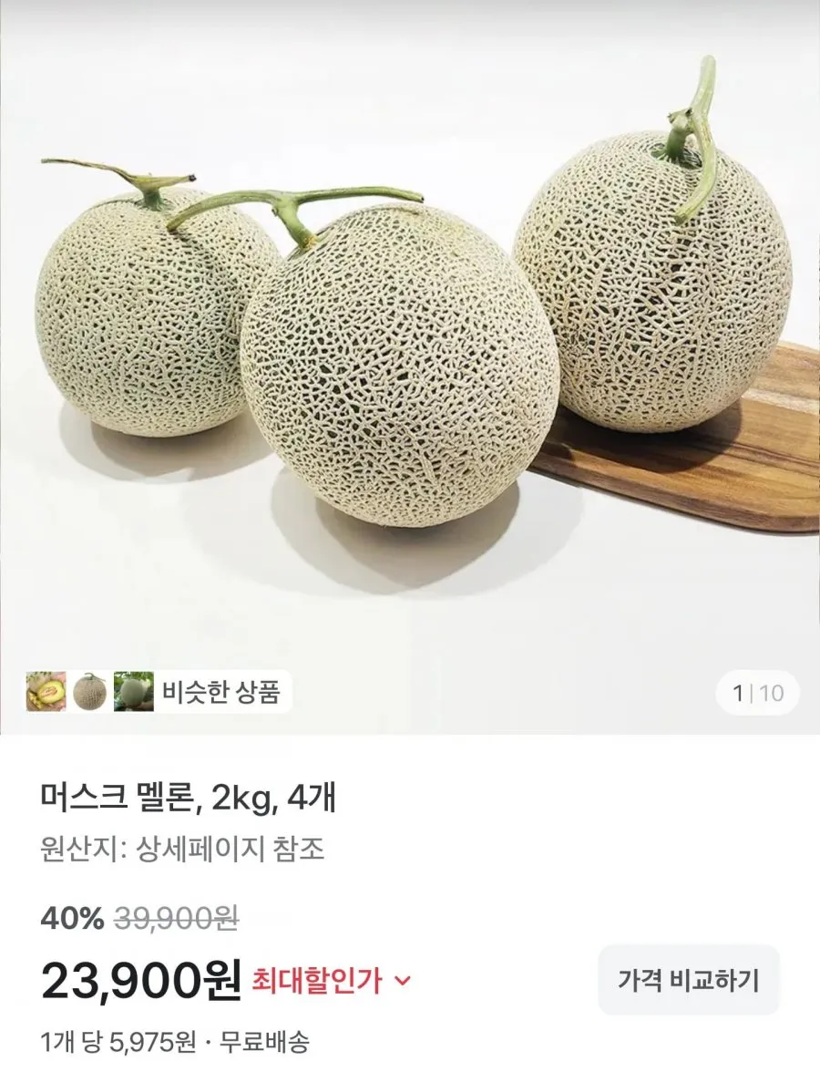 굿피플 고당도수신메론 멜론 천안메론 백자메론, 1박스, 수신메론 2.5-3kg