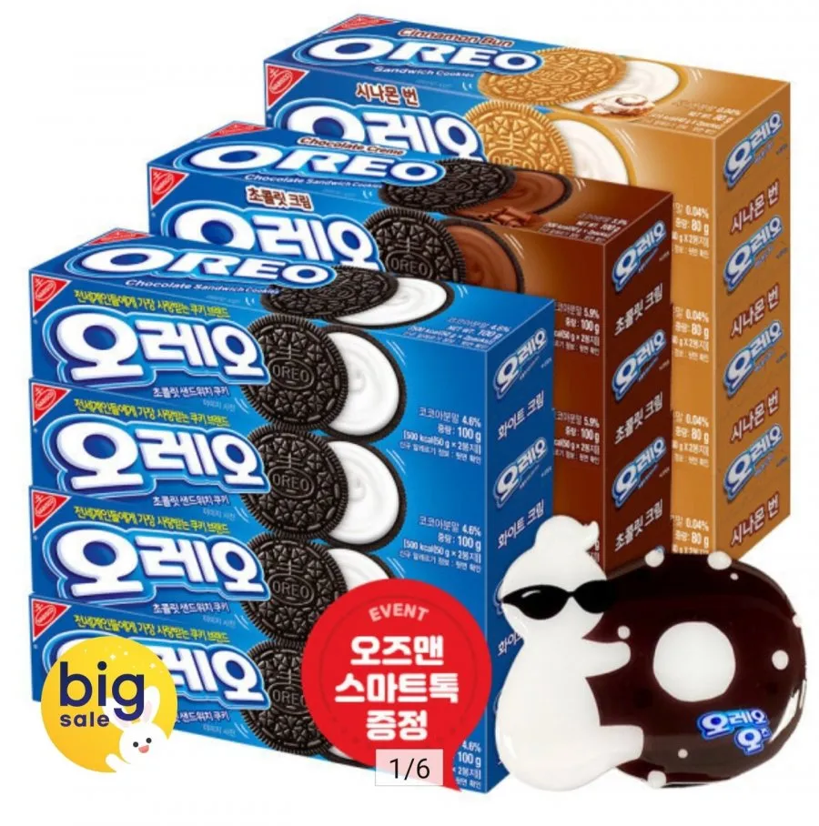 미웰 크런키 쿠키분태 오레오 블랙 국산, 1개, 800g