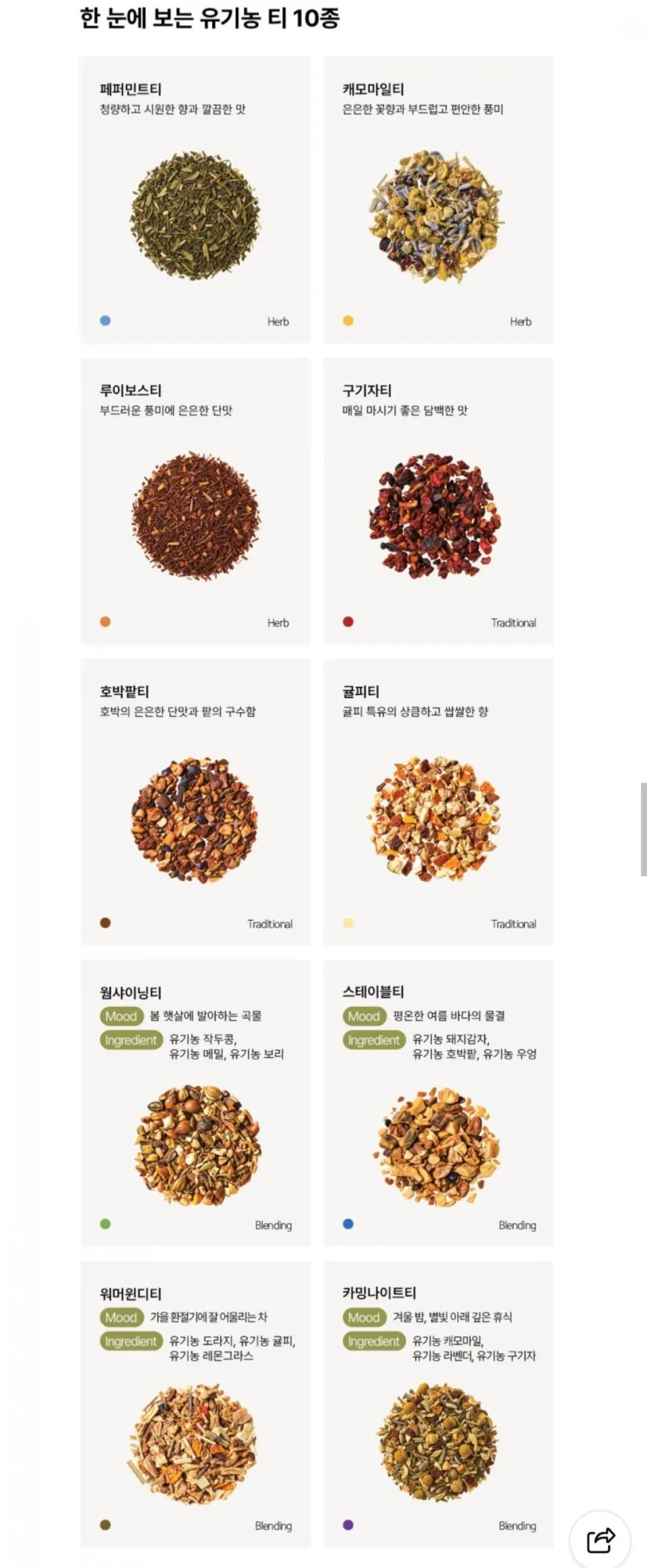 ORGA 유기농 버라이어티 티 에디션 10종 선물세트