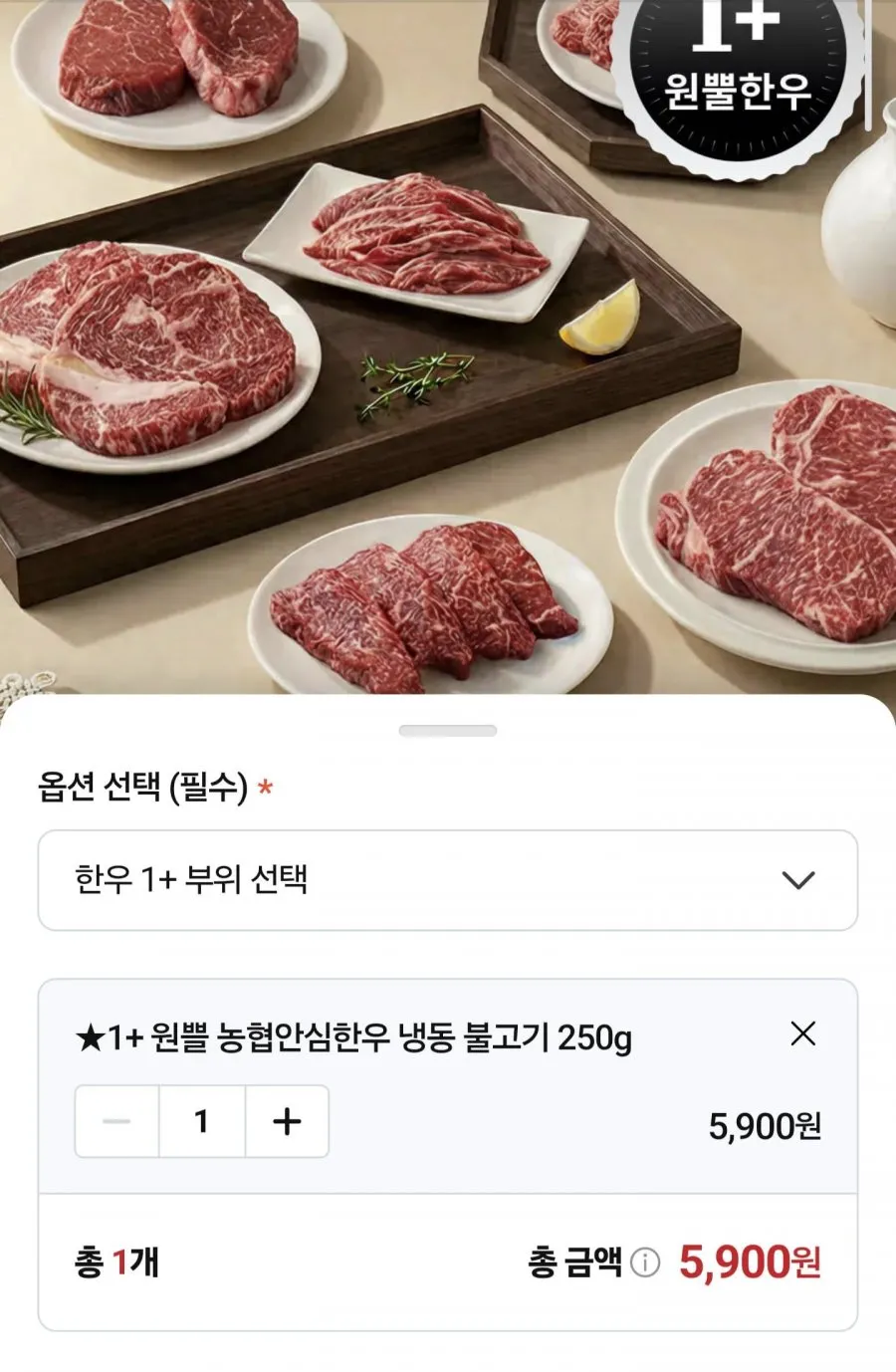 공육사 제주직송 1++등급 한우 불고기 200g 냉장 산소포장