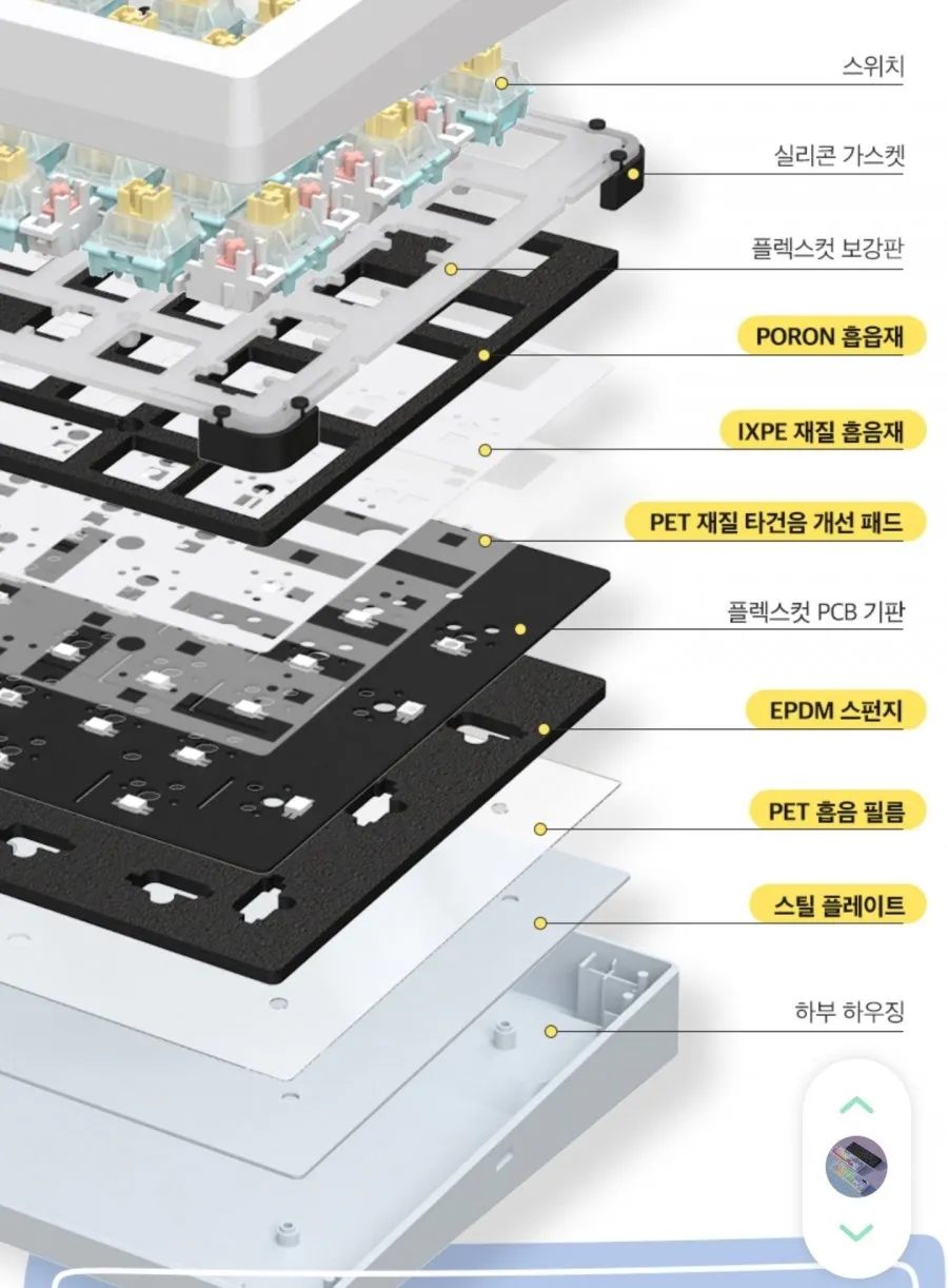 앱코 ACH105 유무선 블루투스 퀵스왑 기계식 키보드