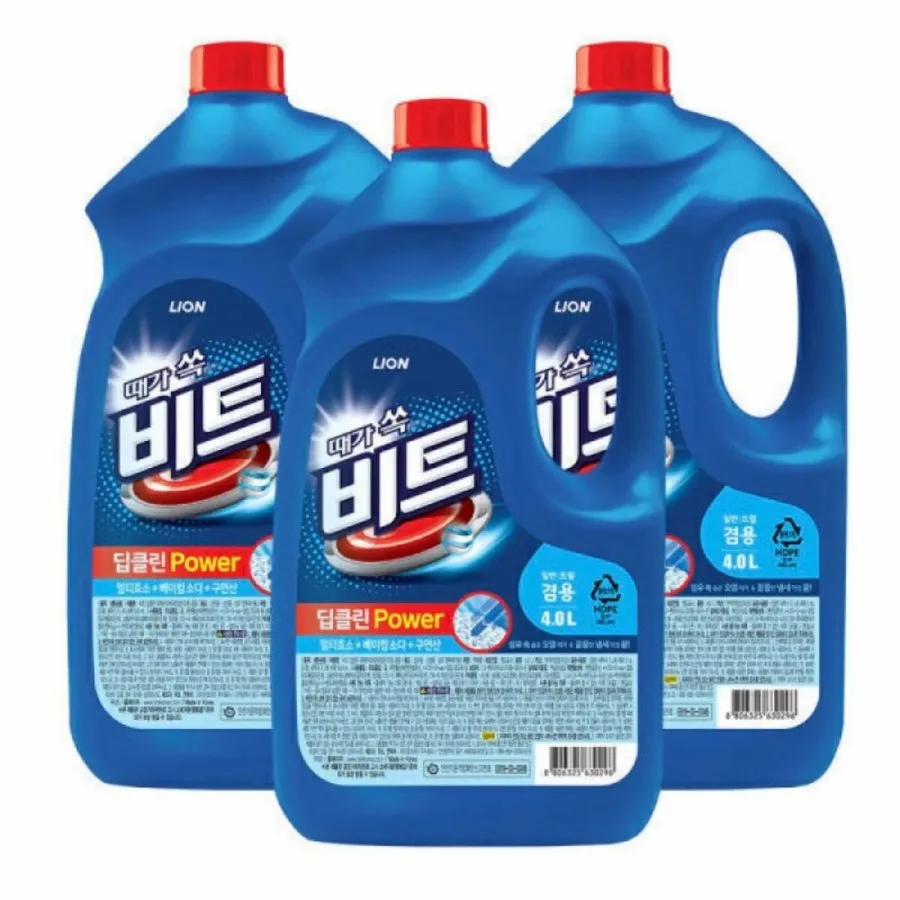 비트 딥클린파워 액체세탁세제 일반/드럼 겸용 용기 꿉꿉한 냄새 걱정없는 깔끔한 세제