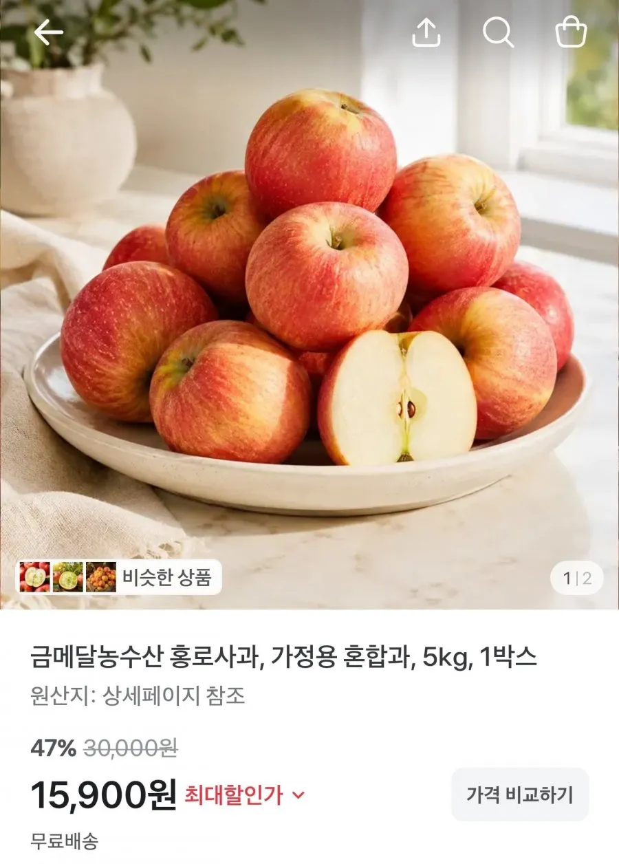 [26년수확] 산지직송 햇홍로사과 고당도 가정용