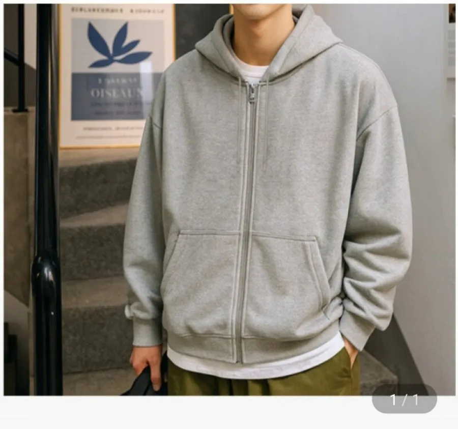 남녀공용 데일리 베이스 오버핏 후드집업 (6컬러/3사이즈) / 데일리 후드 간절기 잠바 아우터