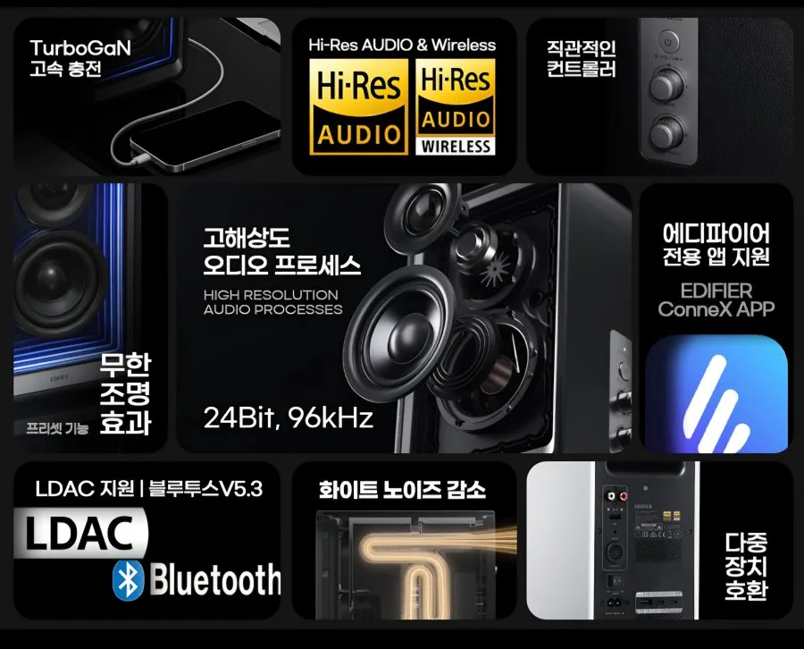 국내정발 EDIFIER QR65 액티브 모니터 데스크탑 블루투스 스피커